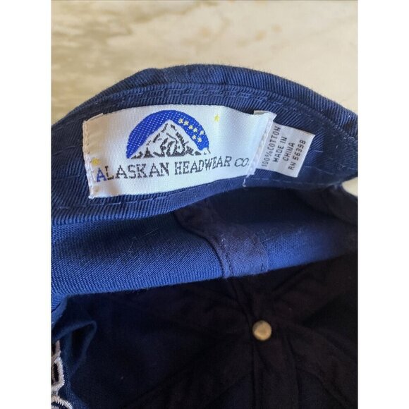 Alaska Souvenir Strapback Baseball Cap Hat Blue Adjustable - Picture 5 of 6